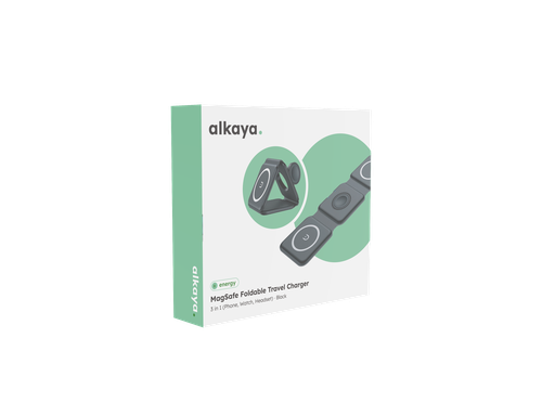 alkaya. | Flex Fold | Reise Ladegerät Faltbar 3 in 1: Handy,  Smartwatch und Headset, für MagSafe-Zubehör geeignet