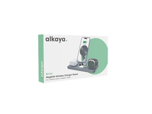 alkaya. | Trifector | 3 in 1 Wireless Ladestation: Handy, Smartwatch und Headset, Kompatibel mit MagSafe-Zubehör von Apple