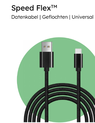 Speed Flex | Datenkabel | Geflochten | Universal Kompatibilität