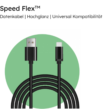 alkaya. | Speed Flex | Datenkabel | Hochglanz | Universal Kompatibilität